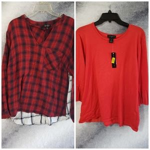 Plus long sleeve top bundle